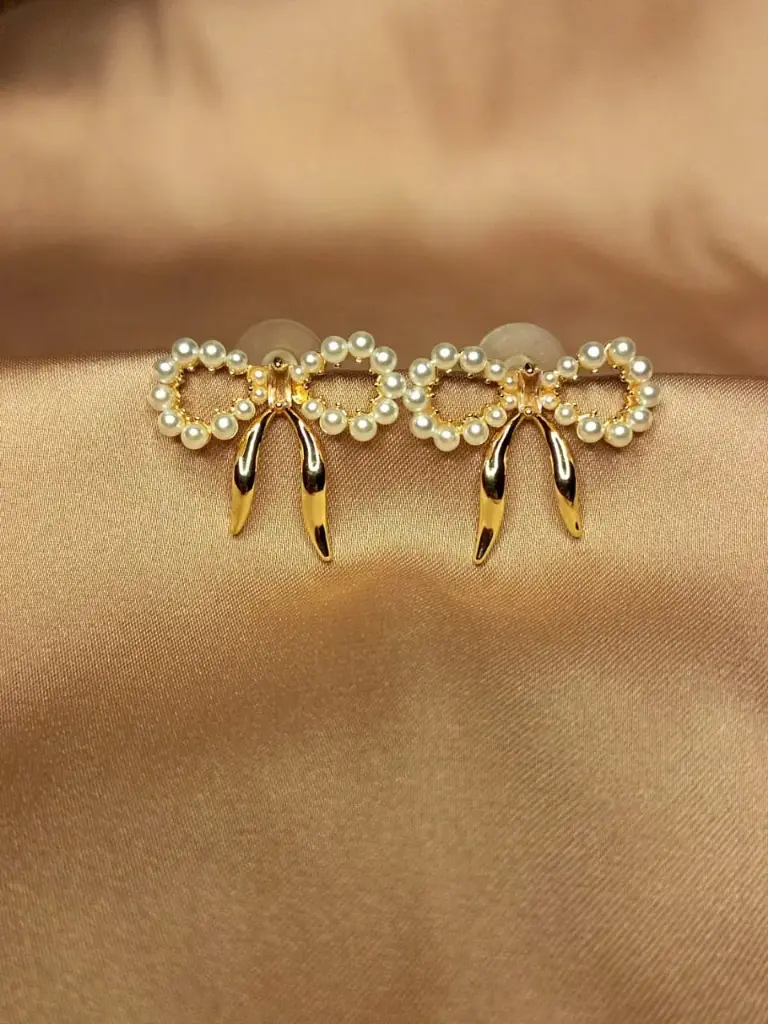 Pearl Bow Earrings