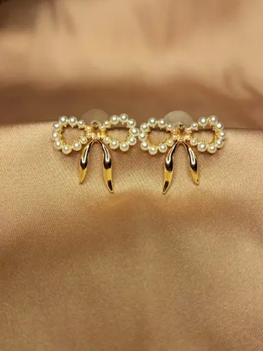 Pearl Bow Earrings