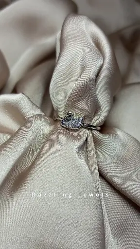 Swan Zircon Studded Ring