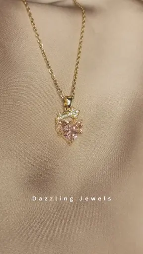 Pink Heart Pendant Necklace